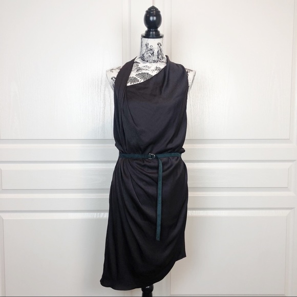 Helmut Lang Orbit Belt Assymetrical Midi Dress - Picture 2 of 6
